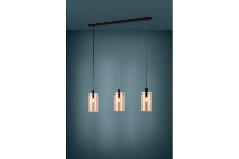 Takpendel Eglo Polverara Svart/Amber 3 Lampor - 3 Lampor - Belysning - Lampor & belysning inomhus - Fönsterlampa