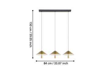 Takpendel Eglo Paraguay Mässing med 3 Lampor - Belysning - Lampor & belysning inomhus - Fönsterlampa