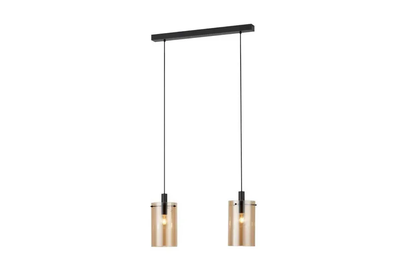 Takpendel Eglo Polverara Svart/Amber 2 Lampor, 2 Lampor