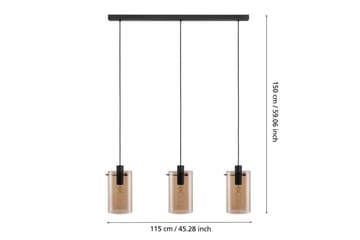 Takpendel Eglo Polverara Svart/Amber 3 Lampor - 3 Lampor - Belysning - Lampor & belysning inomhus - Fönsterlampa