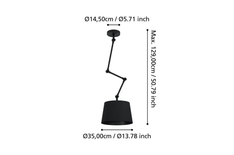 Takpendel Eglo Pistunio Svart - Svart - Belysning - Lampor & belysning inomhus - Fönsterlampa