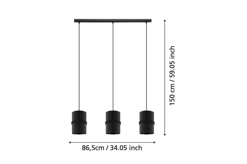 Takpendel Eglo Paraguaio Svart med 3 Lampor - Belysning - Lampor & belysning inomhus - Fönsterlampa