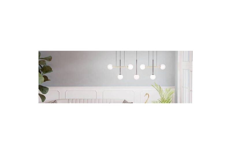 Takpendel Eglo Paz Opalvit/Svart Mässing med 7 Lampor - Belysning - Lampor & belysning inomhus - Fönsterlampa