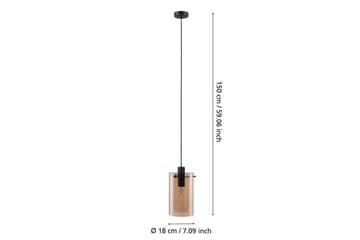 Takpendel Eglo Polverara Svart/Amber 1 Lampa - 1 Lampa - Belysning - Lampor & belysning inomhus - Fönsterlampa