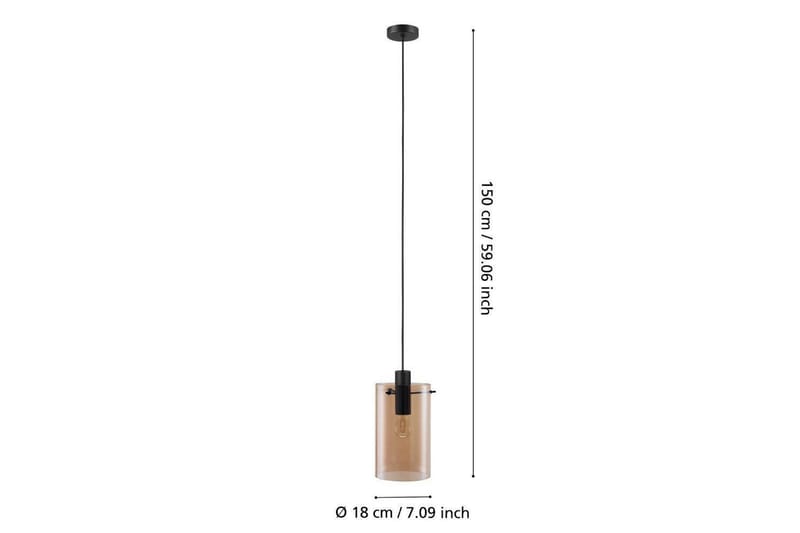 Takpendel Eglo Polverara Svart/Amber 1 Lampa - 1 Lampa - Belysning - Lampor & belysning inomhus - Fönsterlampa