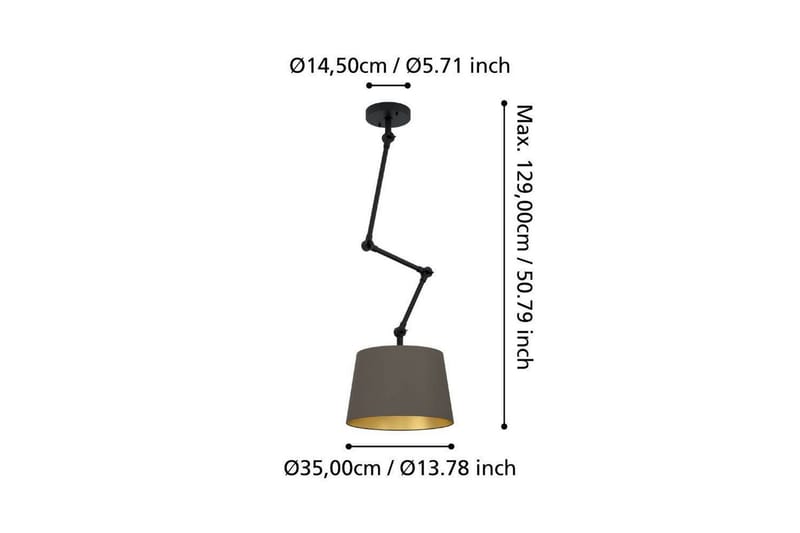 Takpendel Eglo Pistunio Cappuccino/Mässing/Svart - Cappuccino/Mässing/Svart - Belysning - Lampor & belysning inomhus - Fönsterlampa