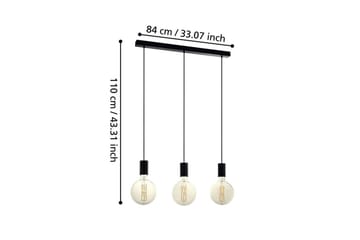 Takpendel Eglo Pozueta med 3 Lampor - Svart - Belysning - Lampor & belysning inomhus - Fönsterlampa