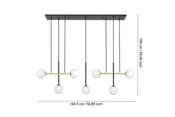 Takpendel Eglo Paz Opalvit/Svart Mässing med 7 Lampor - Belysning - Lampor & belysning inomhus - Fönsterlampa