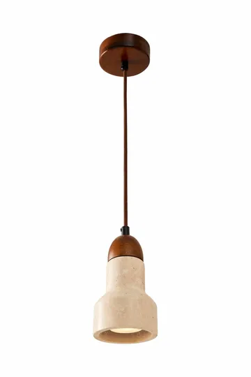 Talvenn Pendellampa - Beige Och Valnöt - Belysning - Lampor & belysning inomhus - Fönsterlampa