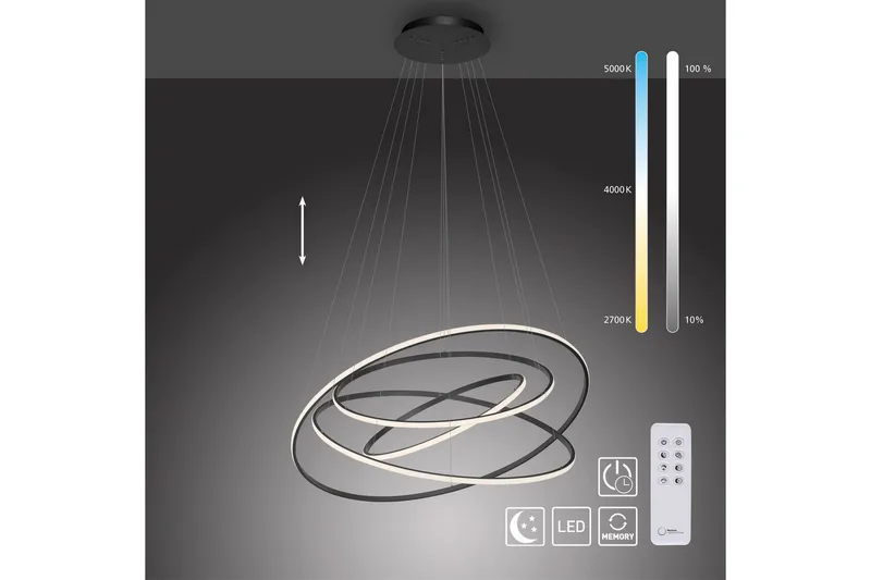 Tessara Paul Neuhaus Taklampa - Anthracite Grey - Belysning - Lampor & belysning inomhus - Fönsterlampa