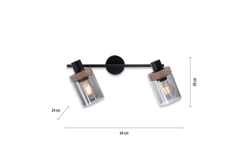 Vägg- och taklampa Pasqual - 30x24x64 cm - Belysning - Lampor & belysning inomhus - Fönsterlampa