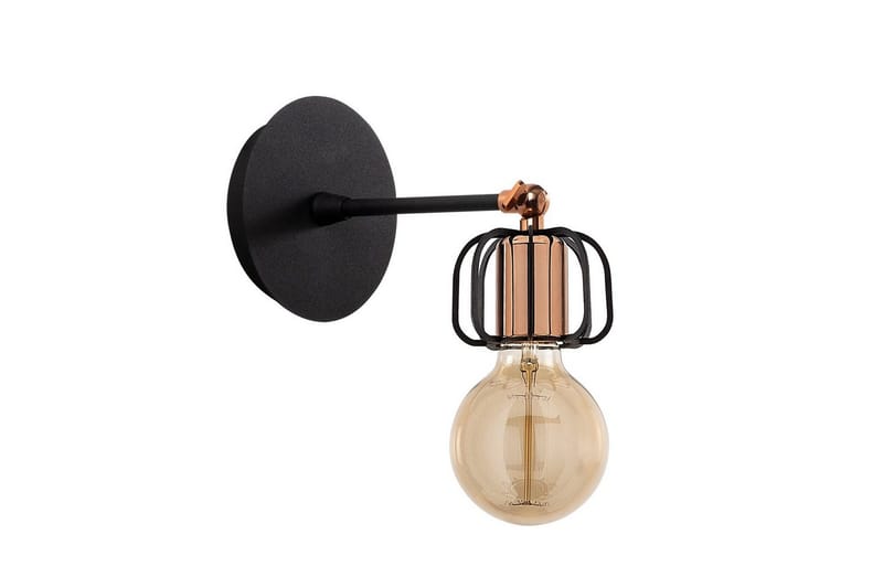 Vägglampa Griffin Inramad Svart, Svart