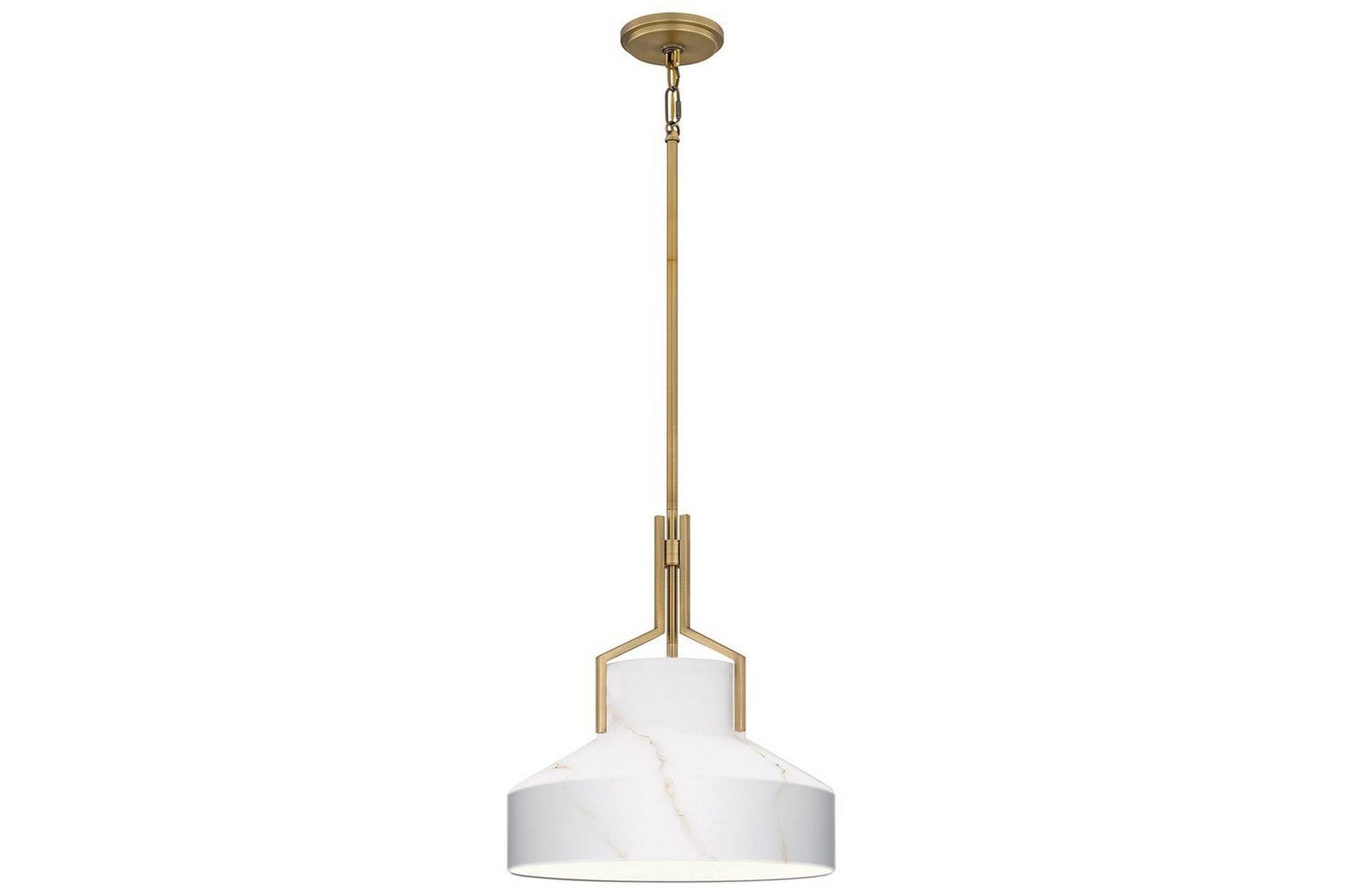 Brecken Quoizel Taklampa - Brass||White