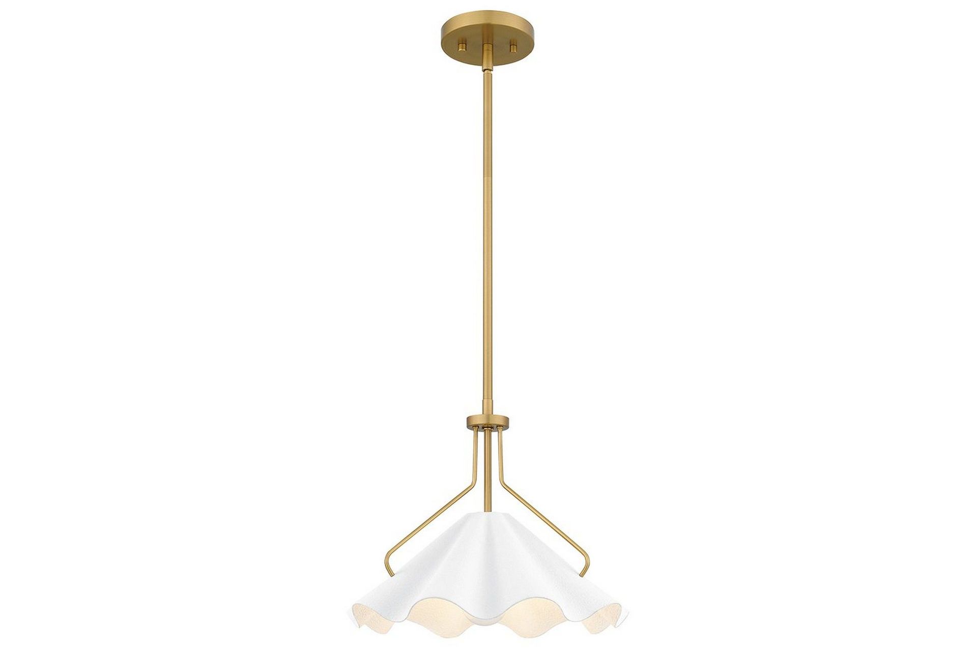 Mejia Quoizel Taklampa - Brass||White