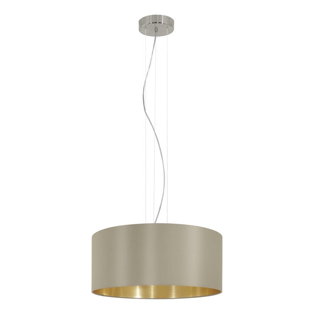 Taklampa Maserlo med 3 lampor - Matt nickel/taupe