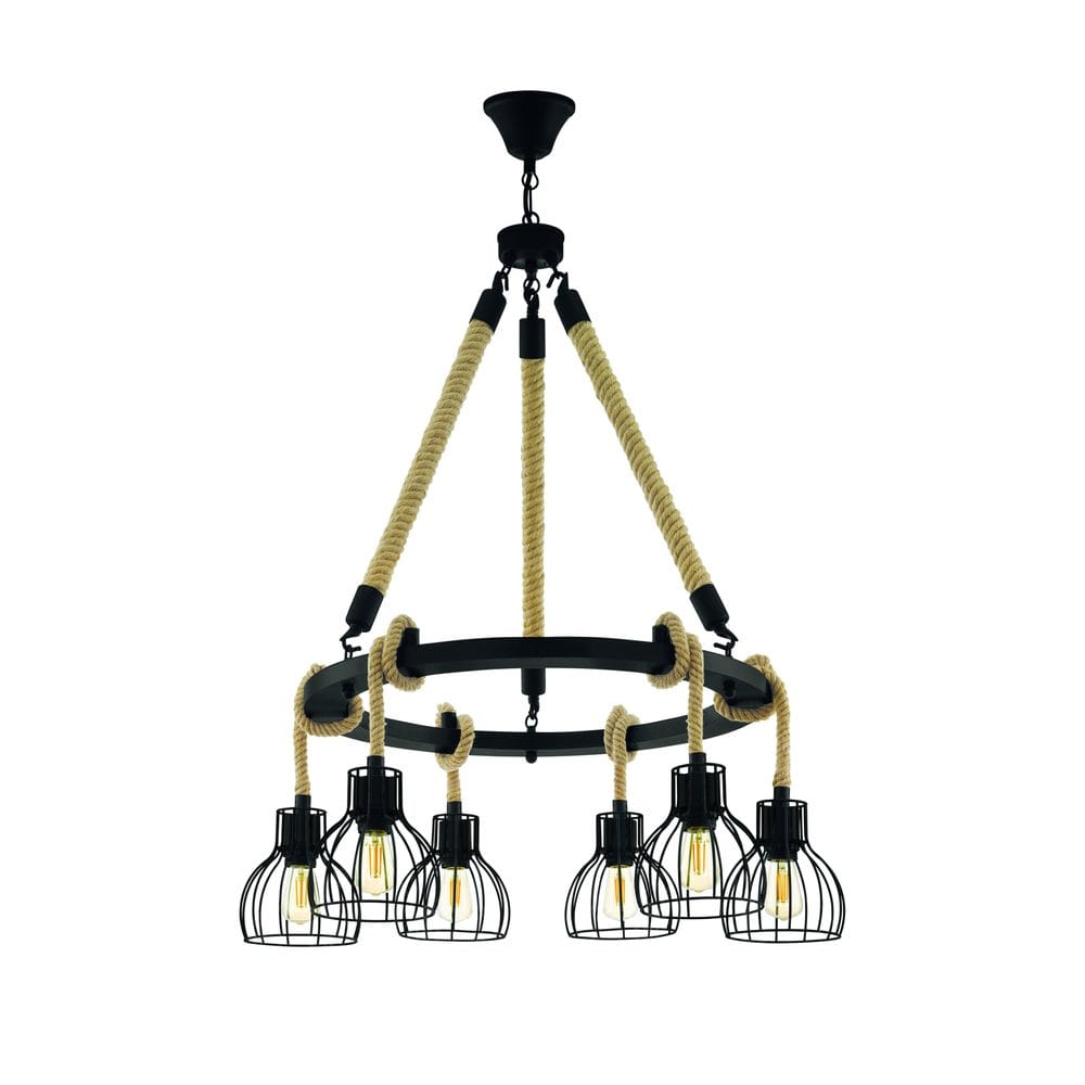 Taklampa Rampside Rund med 6 Lampor - 76 cm