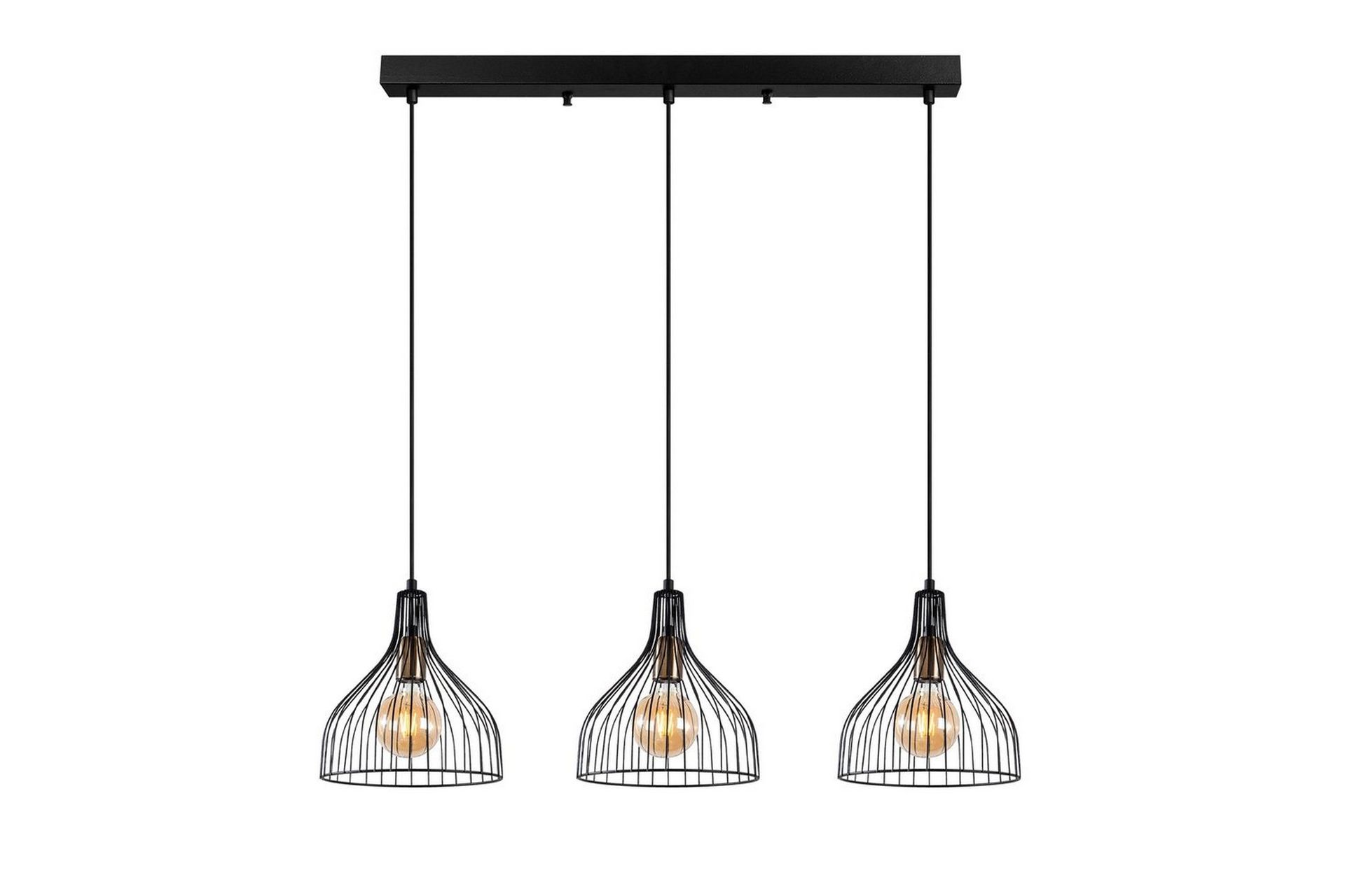 Taklampa Talnor Horizontal Three - Brons/Svart