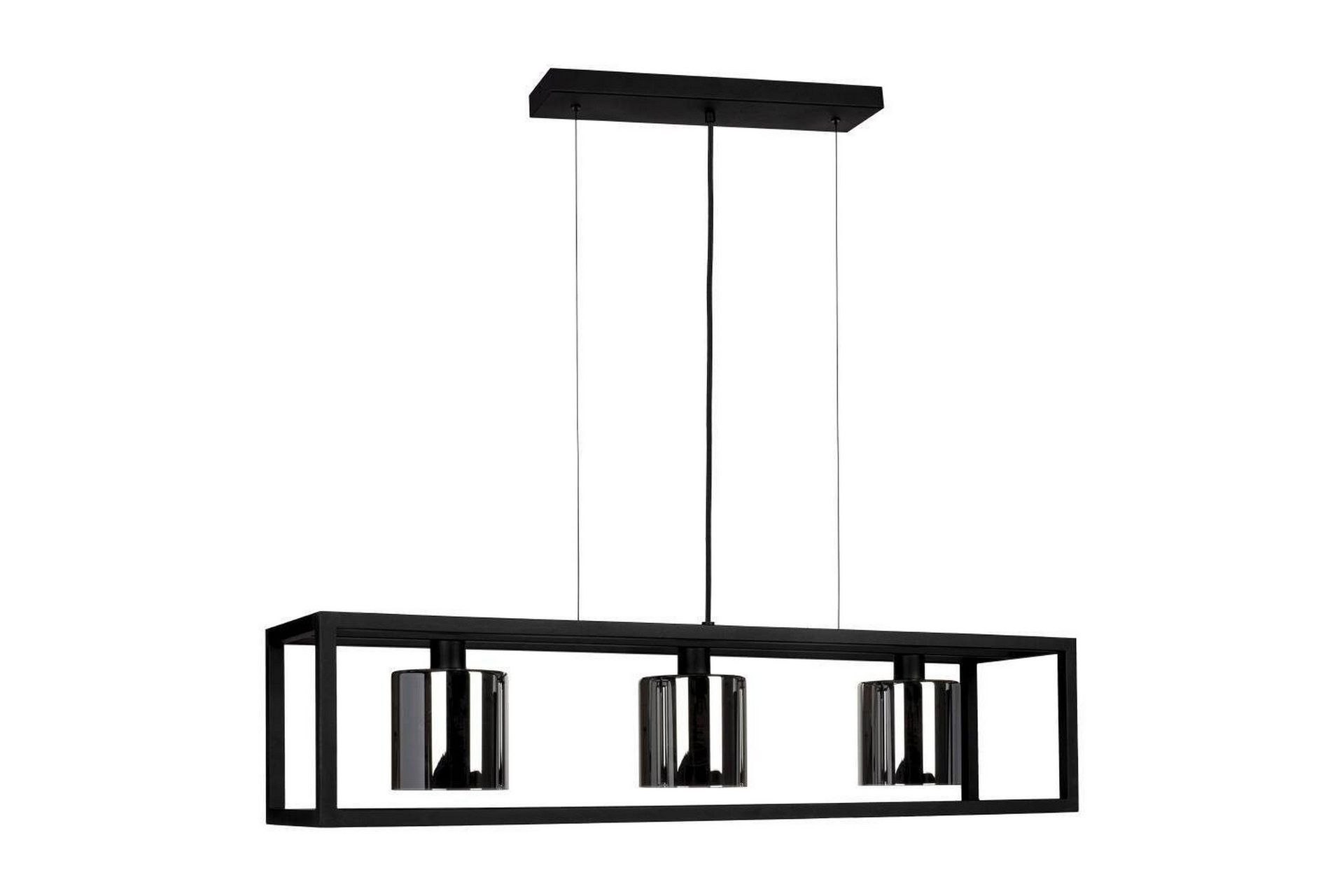 Takpendel Eglo Brisling Svart/Transparent Ram med 3 Lampor -