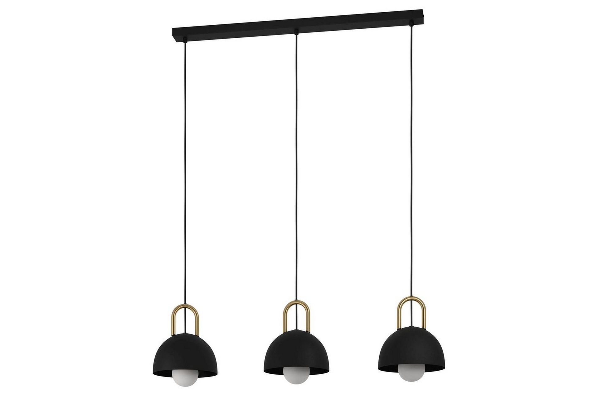 Takpendel Eglo Calmanera med 3 Lampor Svart, Mässing - Svart/Mässing