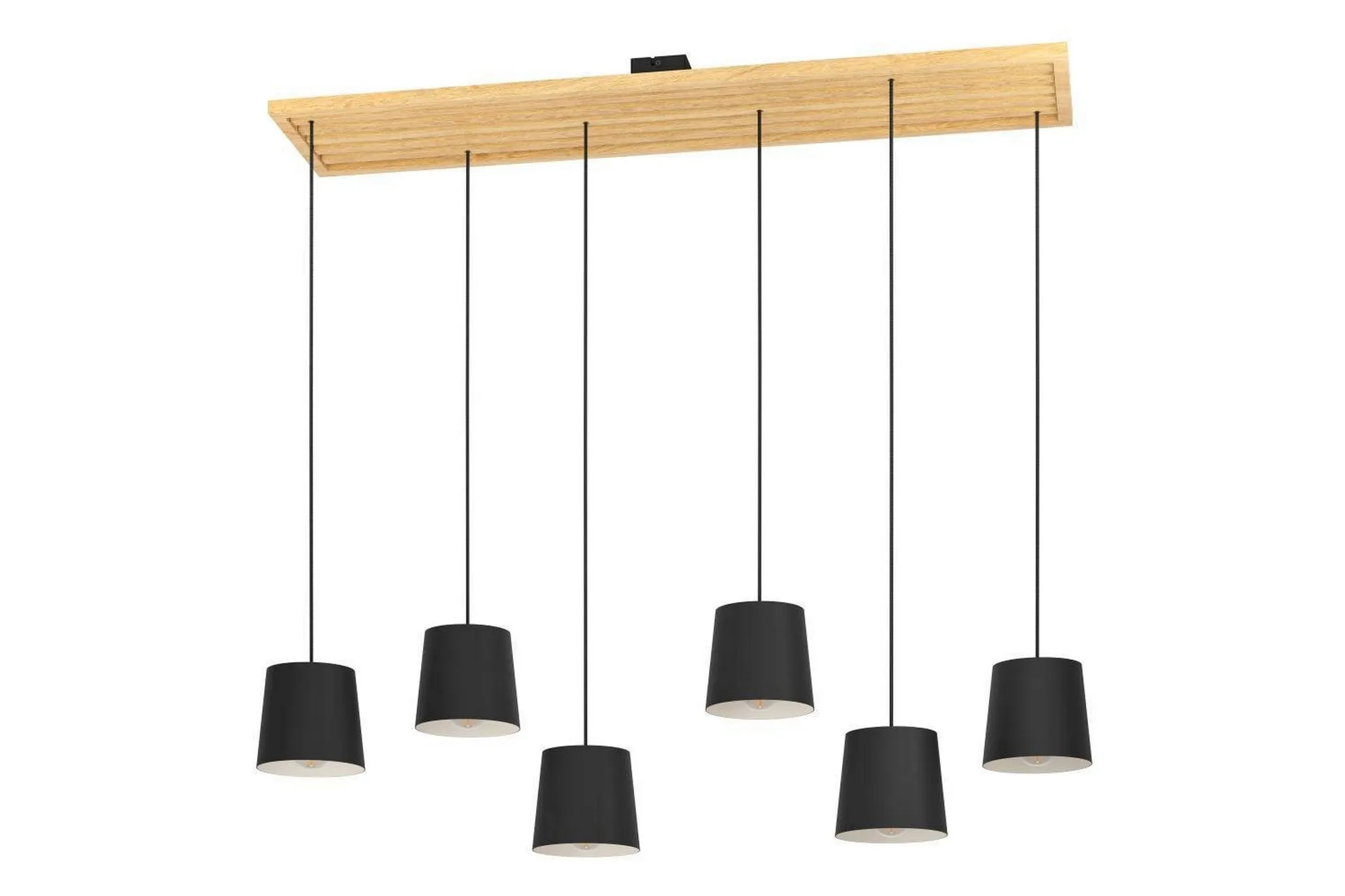 Takpendel Eglo Camarioca Svart/Trä med 5 Lampor -