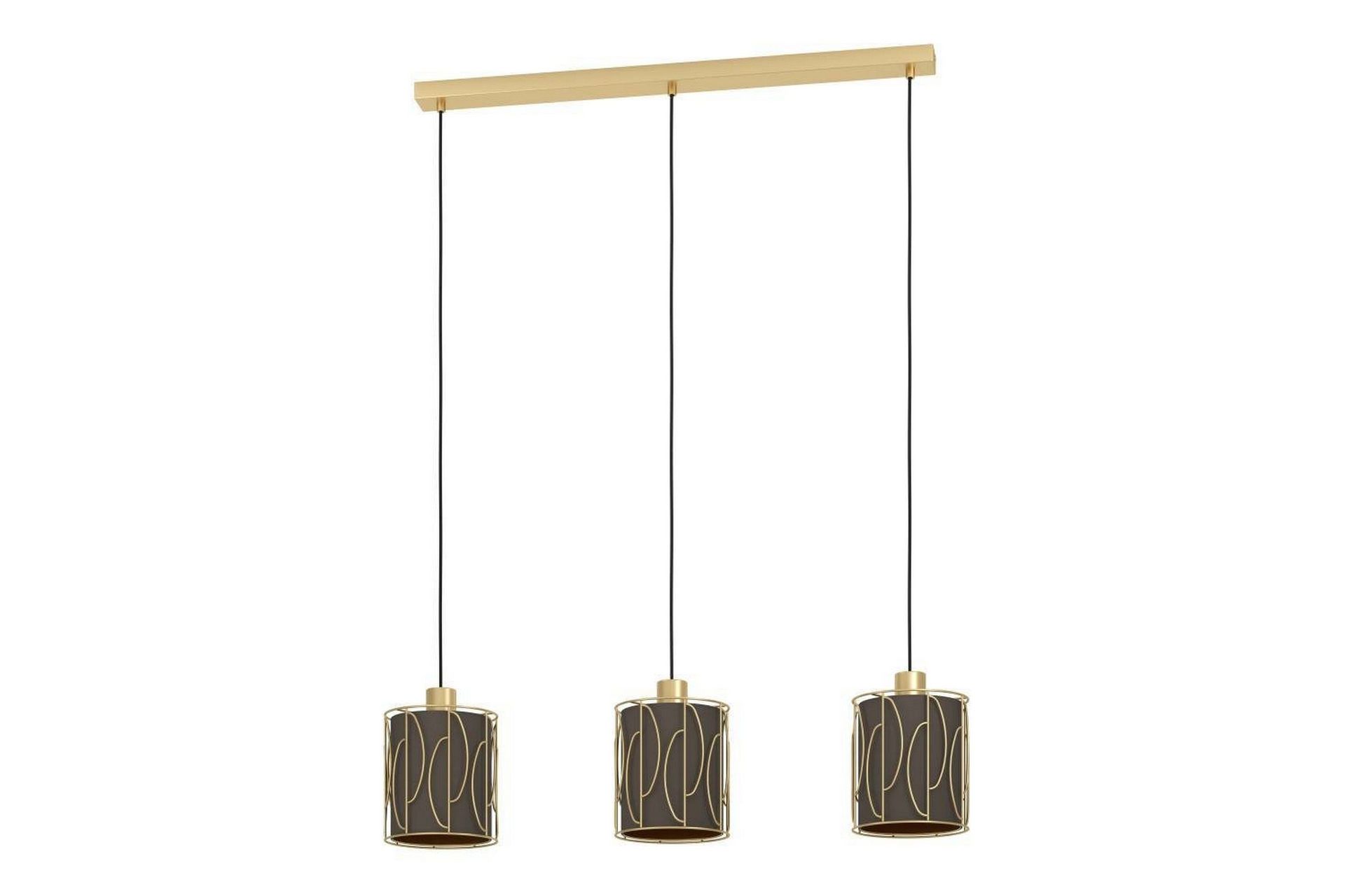 Takpendel Eglo Corojal Cappuccino/Mässing med 3 Lampor -