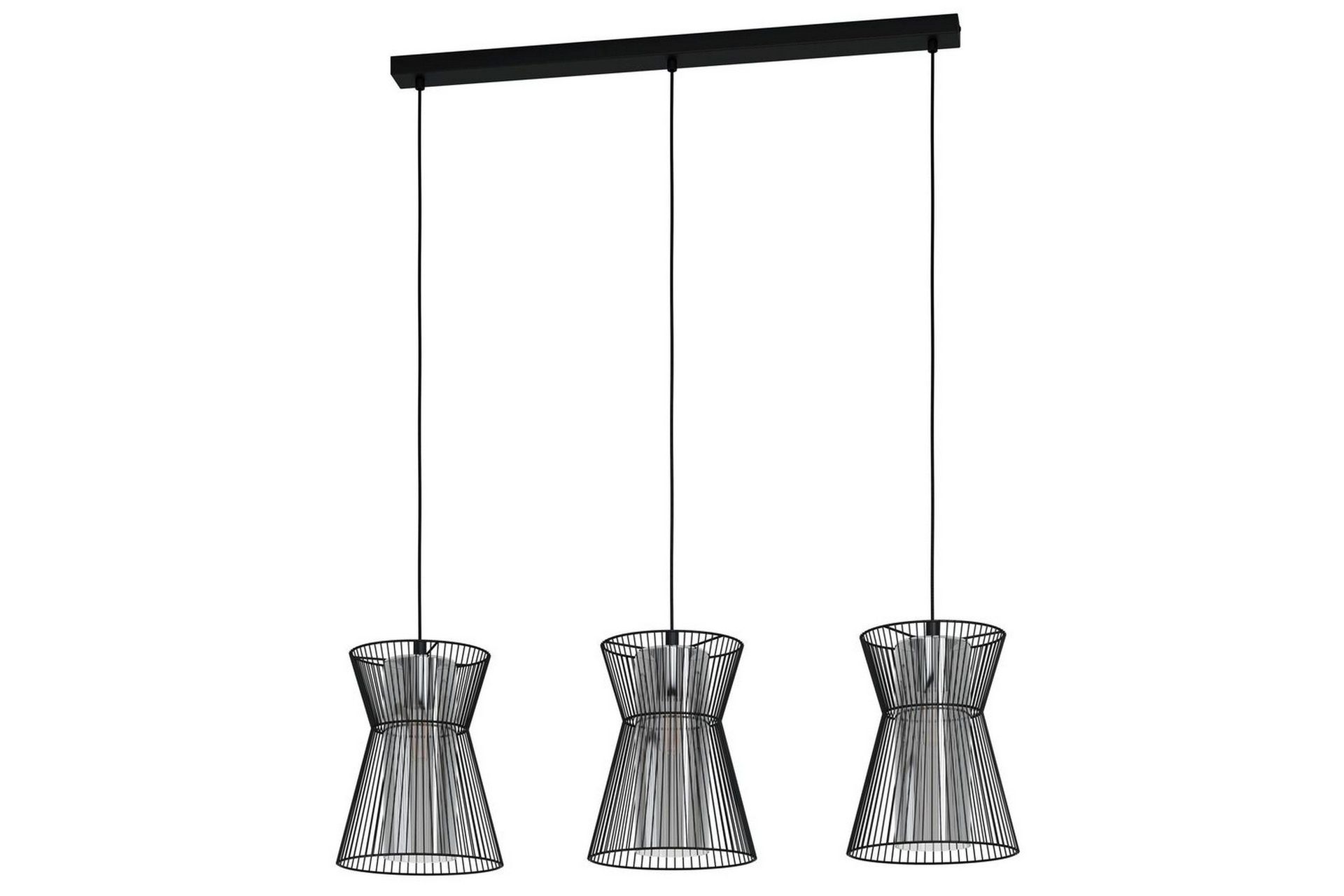 Takpendel Eglo Maseta med 3 Lampor Svart Svart-Transparent - Svart