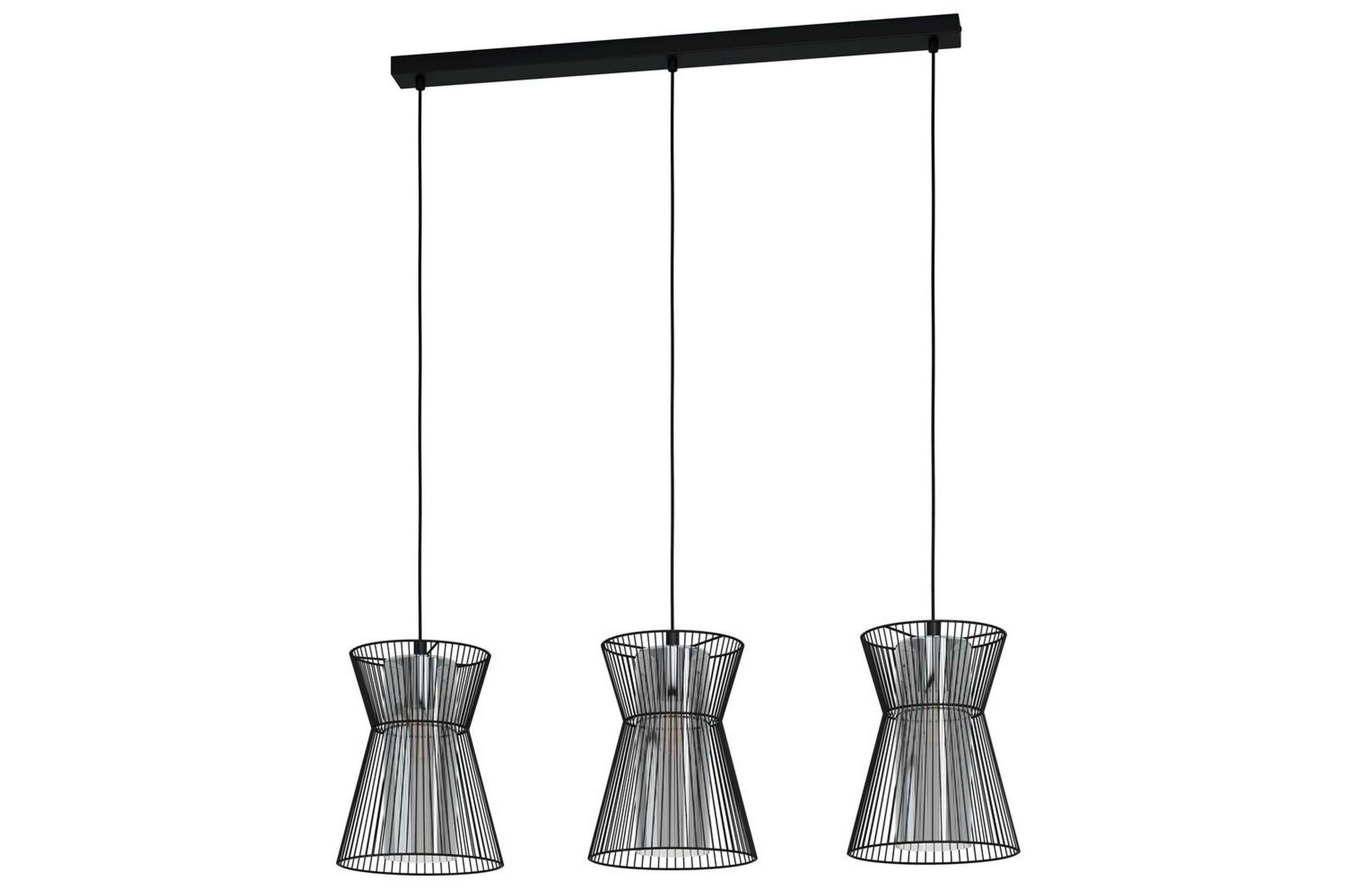 Takpendel Eglo Maseta med 3 Lampor Svart Svart-Transparent - Svart