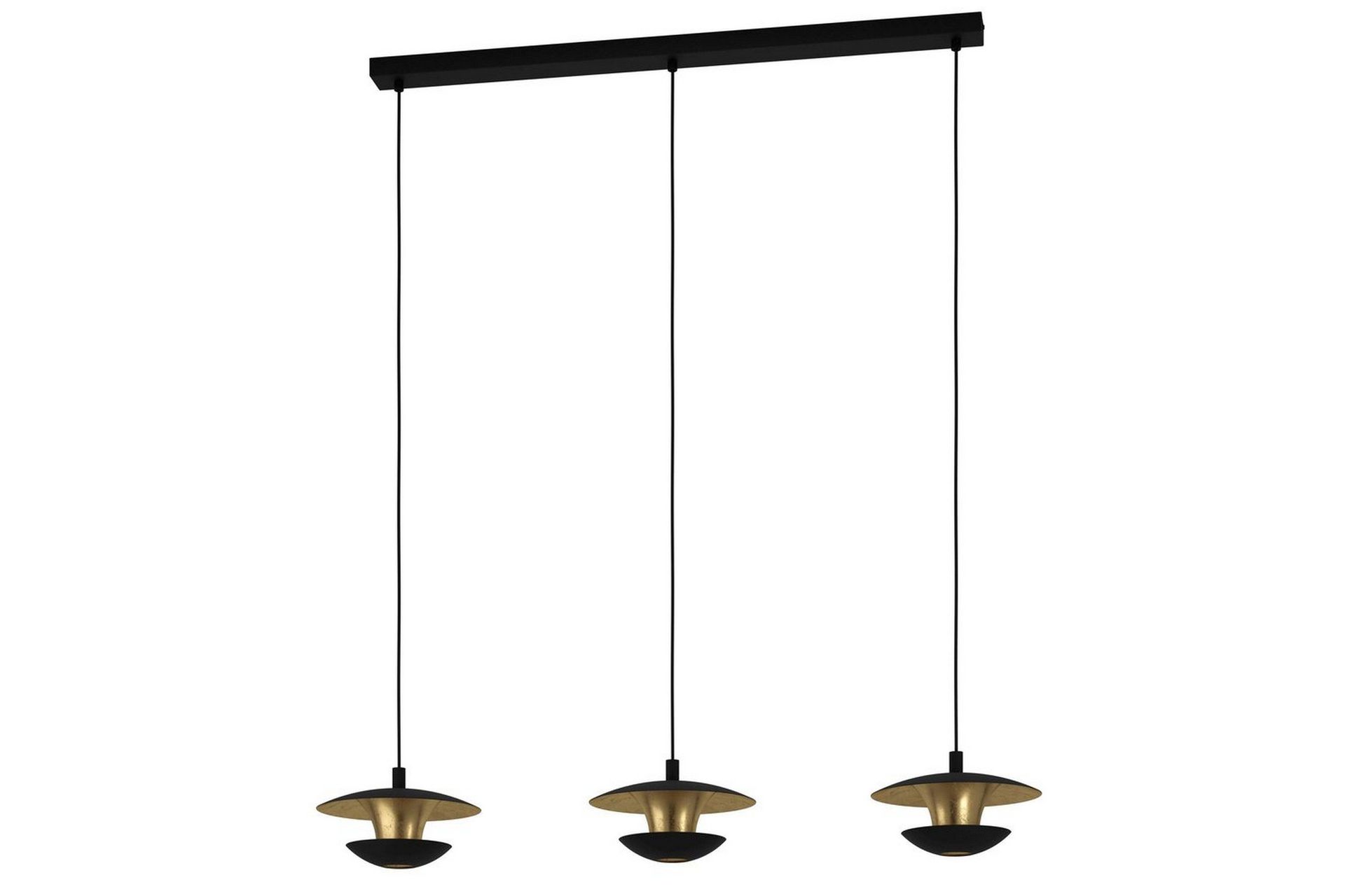 Takpendel Eglo Nuvano 3 Lampor - Svart/Guld
