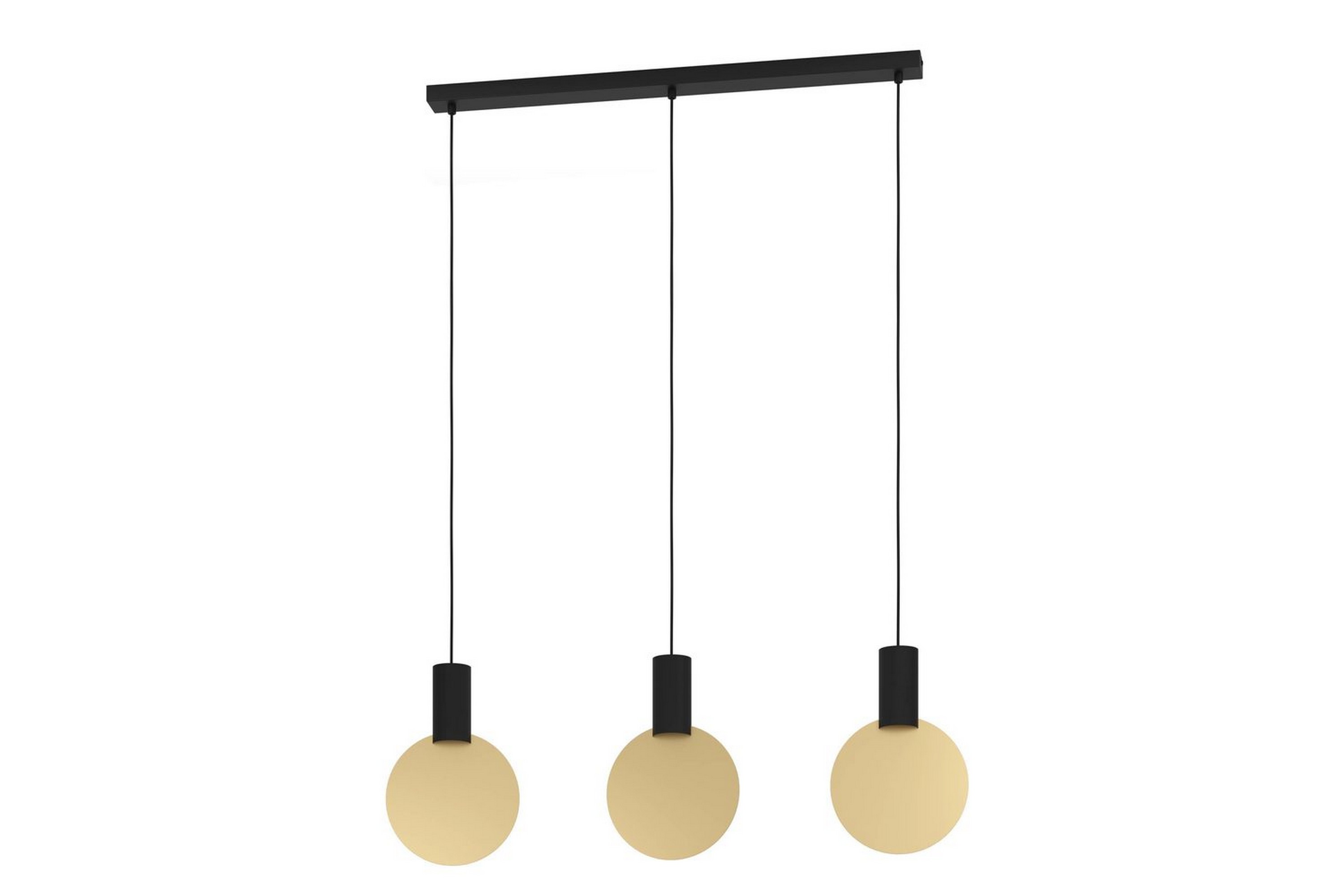 Takpendel Eglo Sarona med 3 Lampor - Svart/Guld