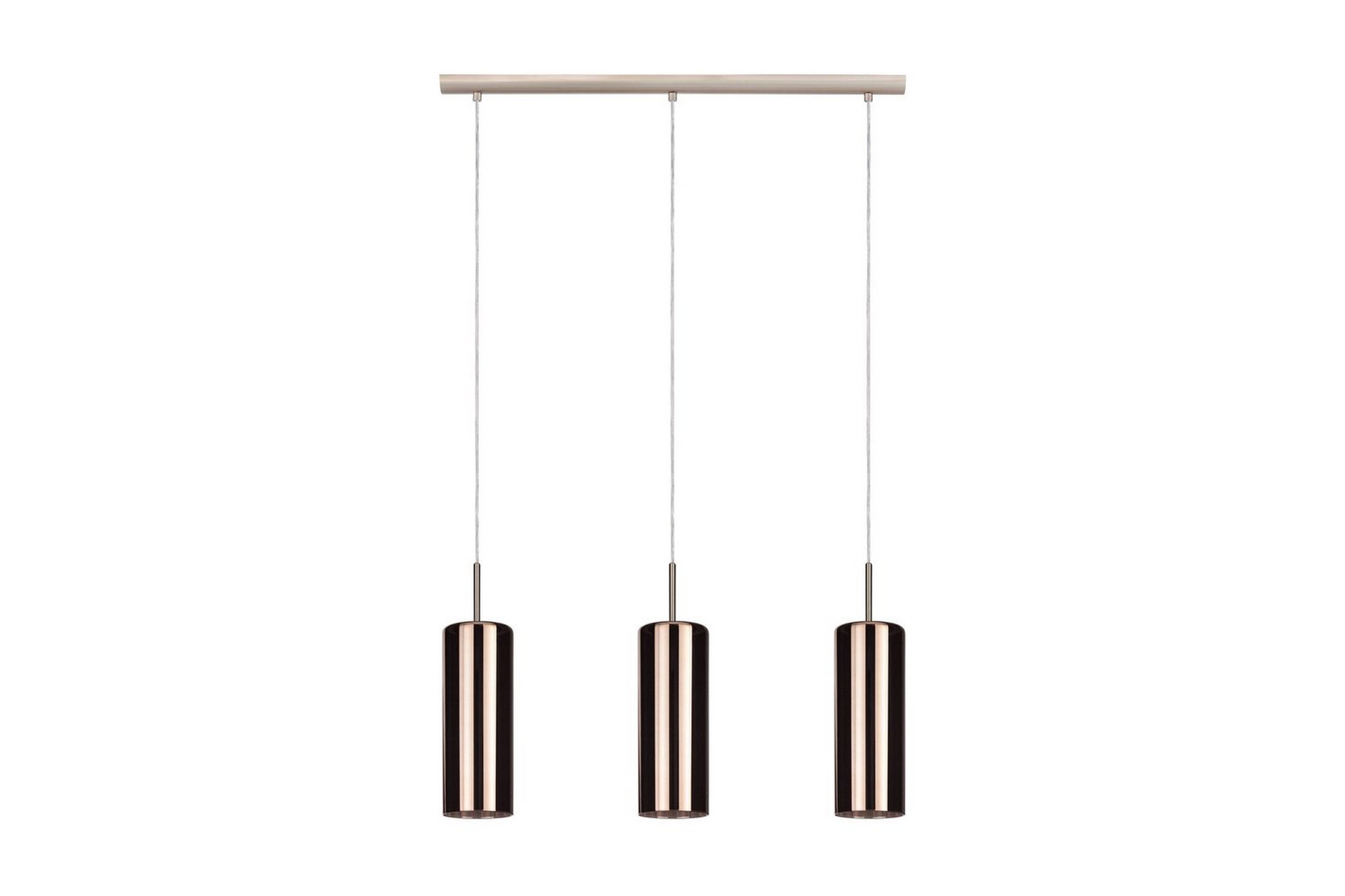 Takpendel Eglo Selvino med 3 Lampor Nickel-Matt Kopparfärgad - Koppar