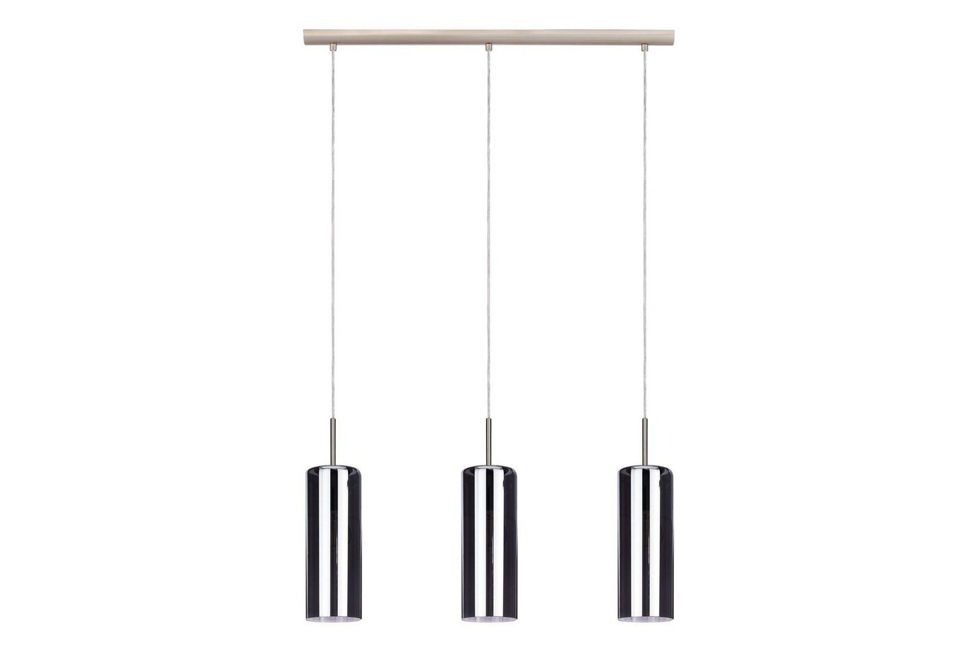 Takpendel Eglo Selvino med 3 Lampor Nickel-Matt Svart-Transparent - Svart