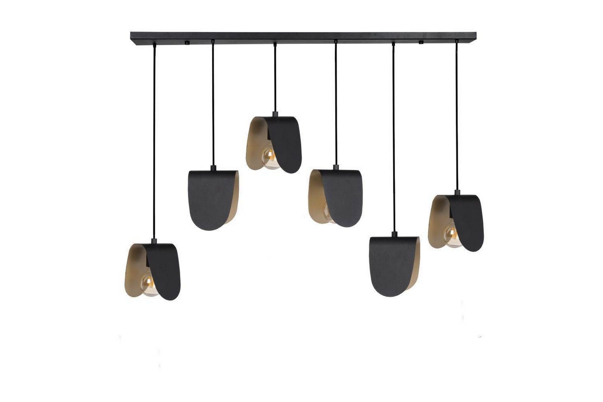 Takpendel Eglo Serenara Svart/Guld med 6 Lampor -