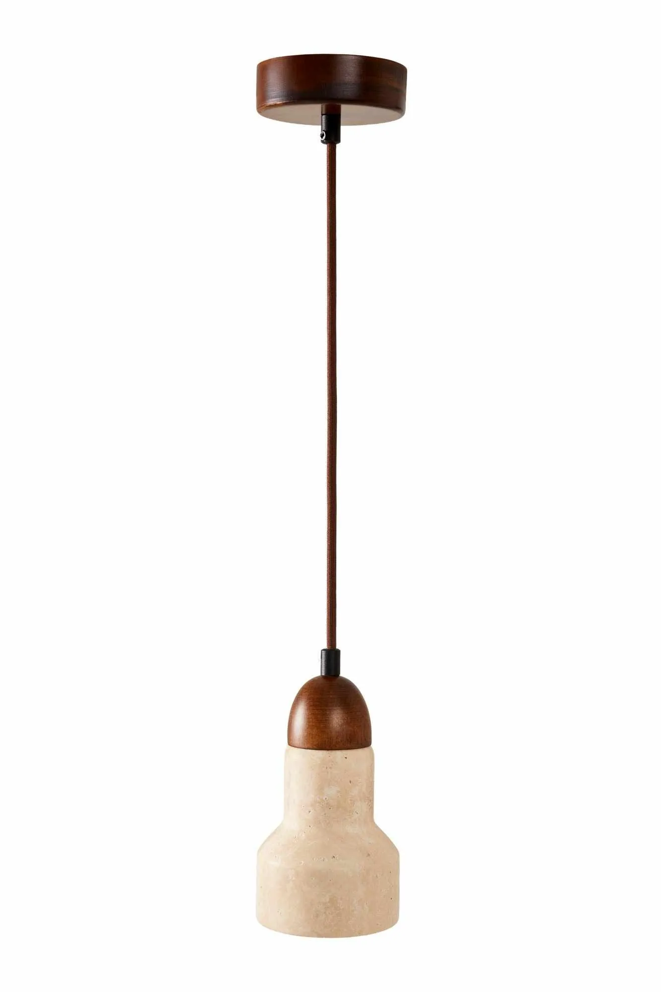 Talvenn Pendellampa - Beige Och Valnöt