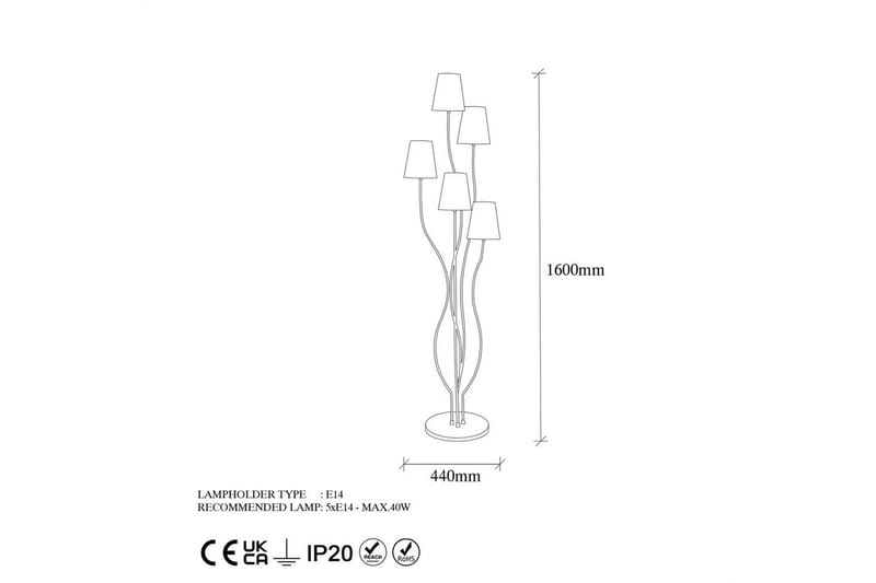 Golvlampa Crestor Rany / Beige - Rany / Beige - Belysning - Lampor & belysning inomhus - Golvlampa