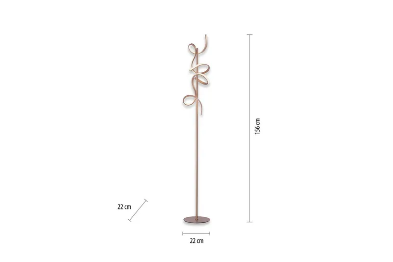 Golvlampa Curls - 22x156x22 cm - Belysning - Lampor & belysning inomhus - Golvlampa