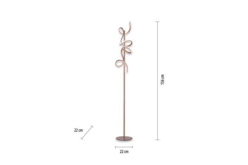 Golvlampa Curls - 22x156x22 cm - Belysning - Lampor & belysning inomhus - Golvlampa