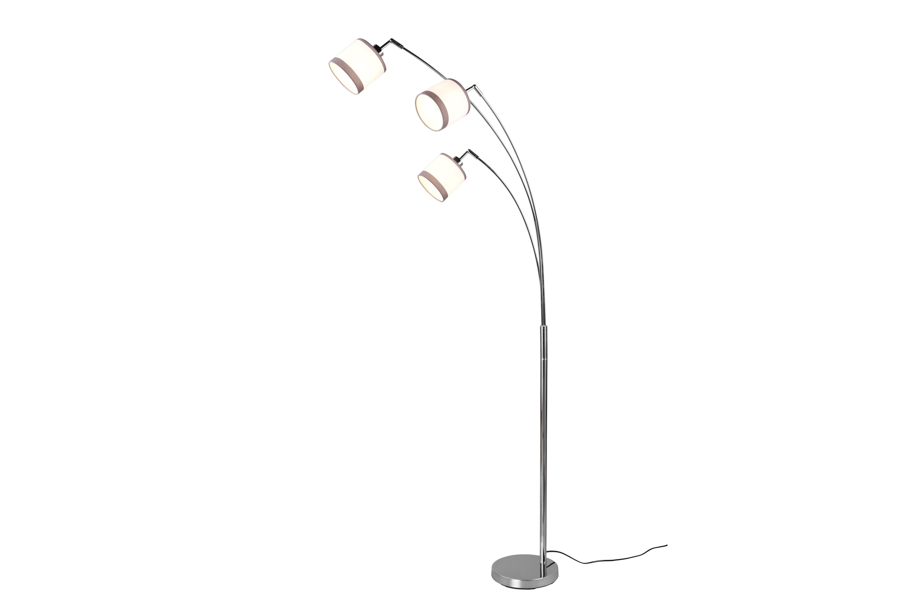 Davos golvlampa 3L E14 krom/vit Krom/Vit