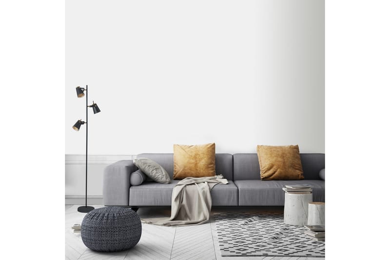 Edward Golvlampa 3L E14 mattsvart/ guld - Svart/Guld - Belysning - Lampor & belysning inomhus - Golvlampa