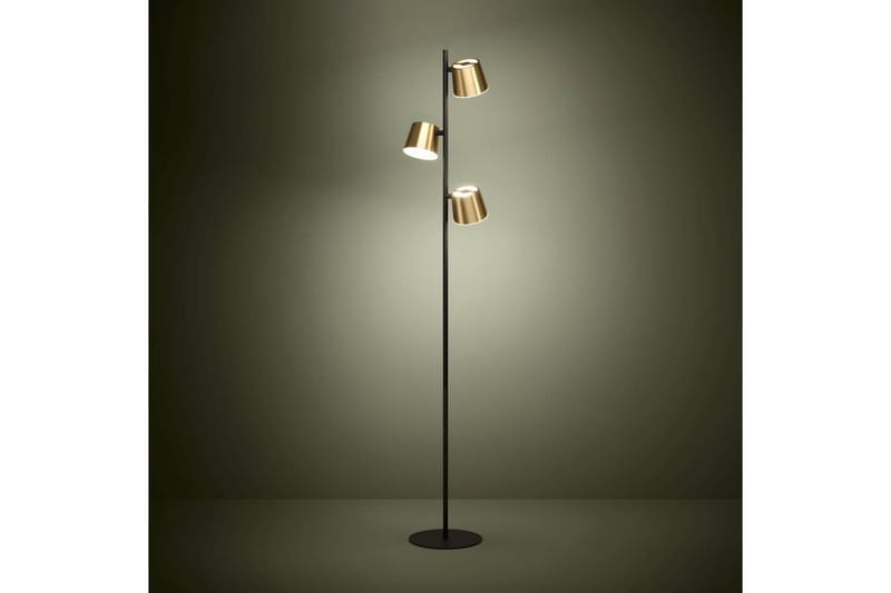 Golvlampa Eglo Altamira Svart/Mässing - Belysning - Lampor & belysning inomhus - Golvlampa