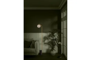 Golvlampa Eglo Betulia Svart/Mässing Opalvit - Belysning - Lampor & belysning inomhus - Golvlampa