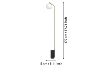 Golvlampa Eglo Betulia Svart/Mässing Opalvit - Belysning - Lampor & belysning inomhus - Golvlampa