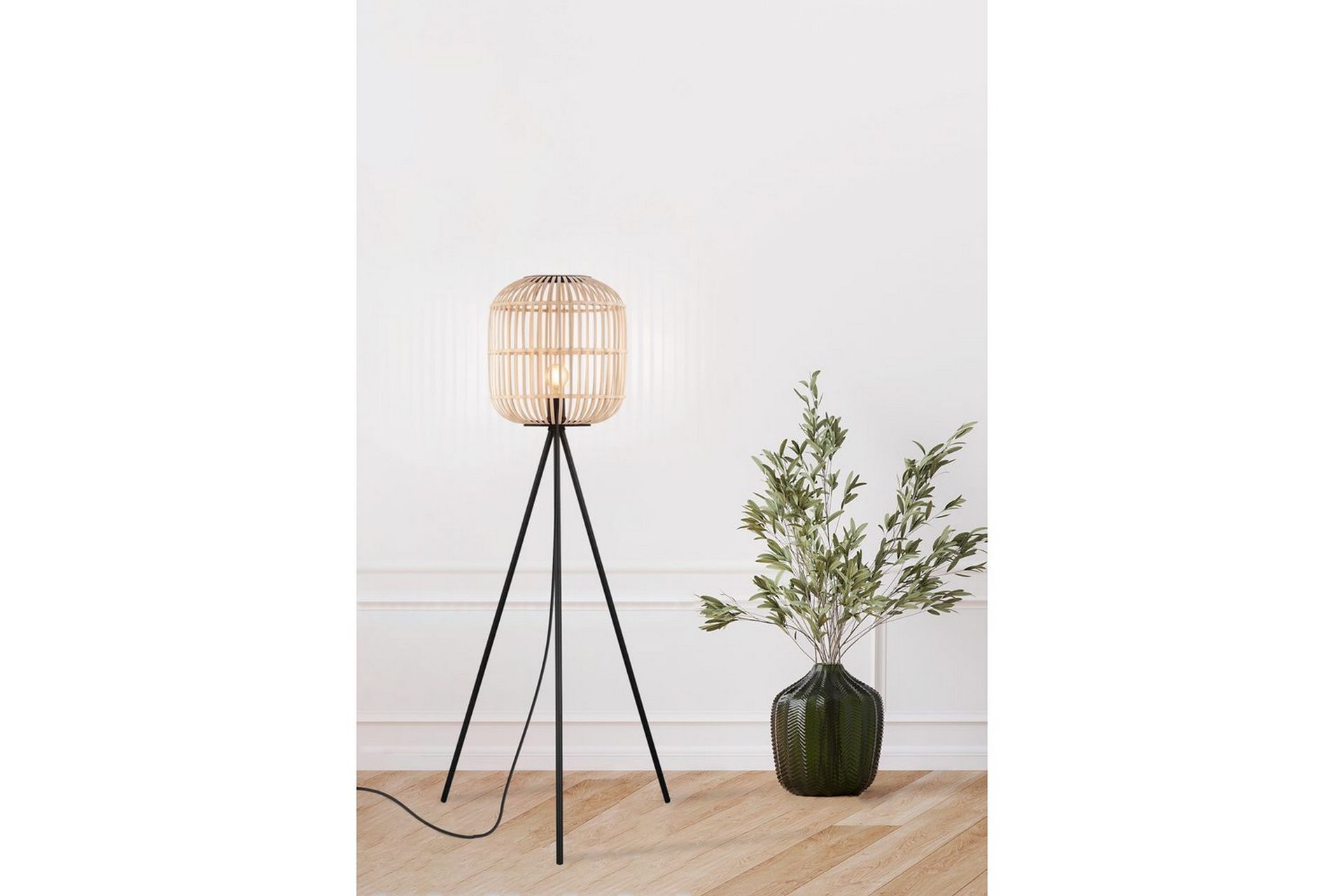 Alternativ bild 1 för EGLO Bordesley, Svart, Trä, E27, 1 lampor, 220-240 V, 50 - 60 hz, 220-240 V