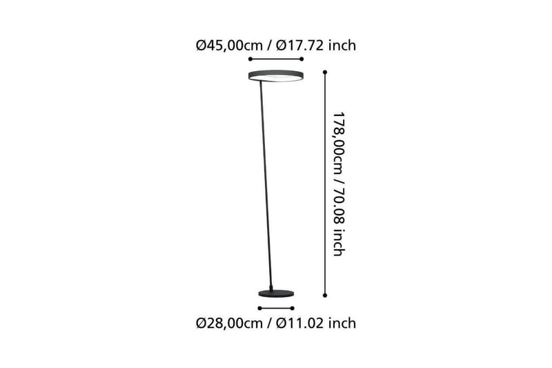 Golvlampa Eglo Caredara Svart - Belysning - Lampor & belysning inomhus - Golvlampa