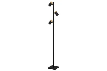 Golvlampa Eglo Cartagena Svart/Trä med 3 Lampor - Belysning - Lampor & belysning inomhus - Golvlampa