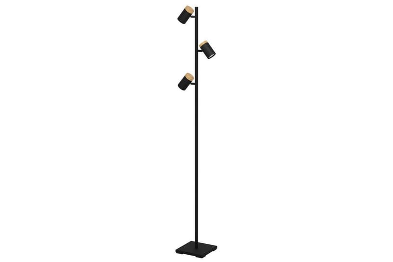 Golvlampa Eglo Cartagena Svart/Trä med 3 Lampor - Belysning - Lampor & belysning inomhus - Golvlampa