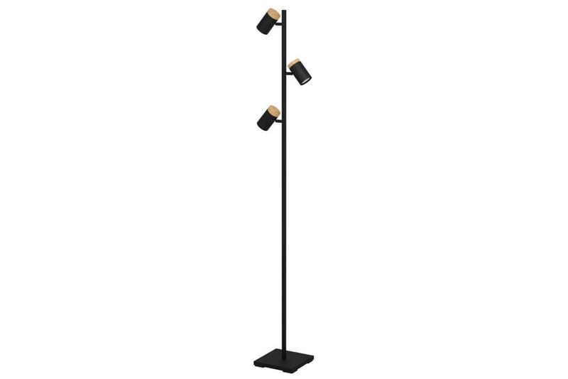Golvlampa Eglo Cartagena Svart/Trä med 3 Lampor - Belysning - Lampor & belysning inomhus - Golvlampa