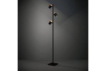 Golvlampa Eglo Cartagena Svart/Trä med 3 Lampor - Belysning - Lampor & belysning inomhus - Golvlampa