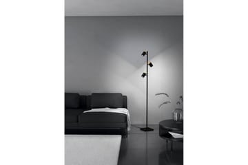 Golvlampa Eglo Cartagena Svart/Trä med 3 Lampor - Belysning - Lampor & belysning inomhus - Golvlampa