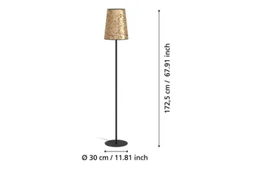 Golvlampa Eglo Castuera Guld med Rosblad - Belysning - Lampor & belysning inomhus - Golvlampa