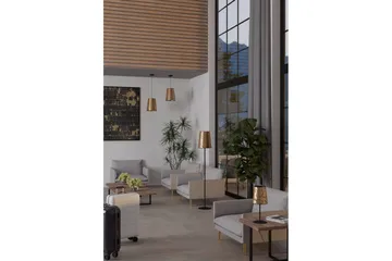 Golvlampa Eglo Castuera Guld med Rosblad - Belysning - Lampor & belysning inomhus - Golvlampa